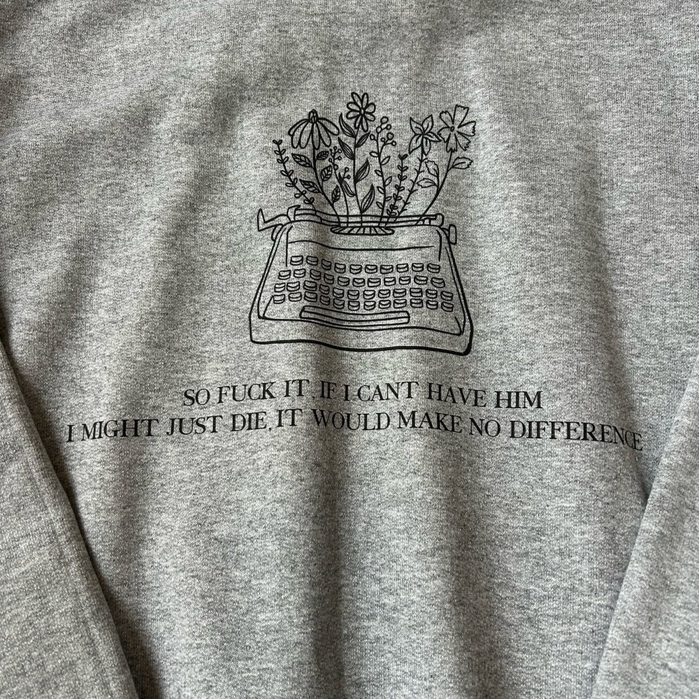 Taylor Swift Down Bad Lyrics Crewneck Sweatshirt
